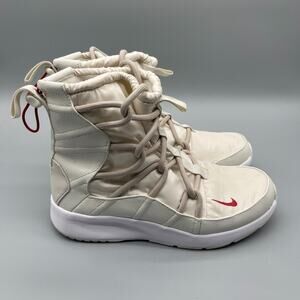 Nike Tanjun Boots Womens Size 7.5 White High Rise Phantom Lined Comfort Shoes